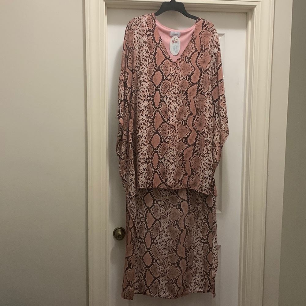 Snake skin high low dress by Adrienne